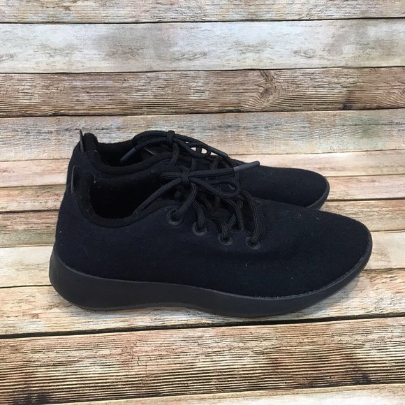 Allbirds Mens Size 9 Wool Runner Mizzles Natural Black Sneakers With Black Sole - Picture 4 of 7